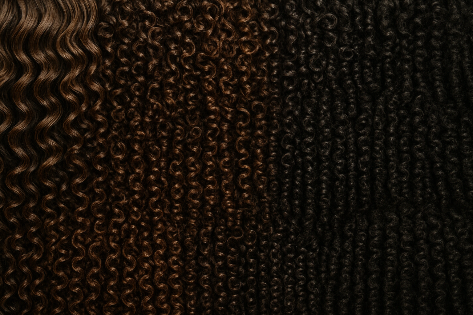 different curl patterns filling up the page